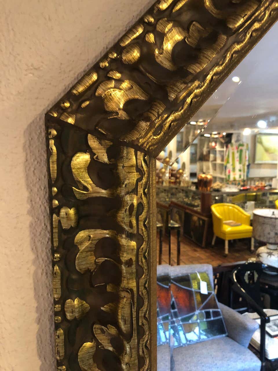 Carved Wooden Gold Leaf Mirror — Fleur de Lis